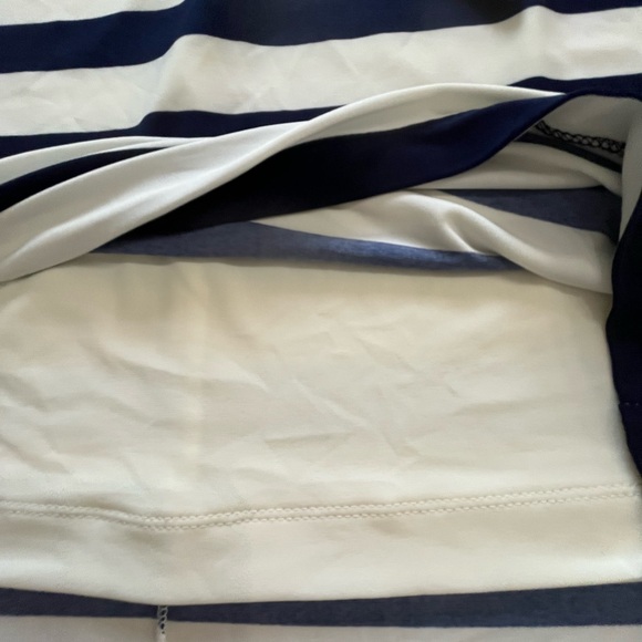 Ralph Lauren Navy & White Striped Tie-Waist Midi Dress - Picture 5 of 12